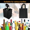 TIESOME 2 Pcs Wine Carrier Tote for travel, 6Bottle Wine