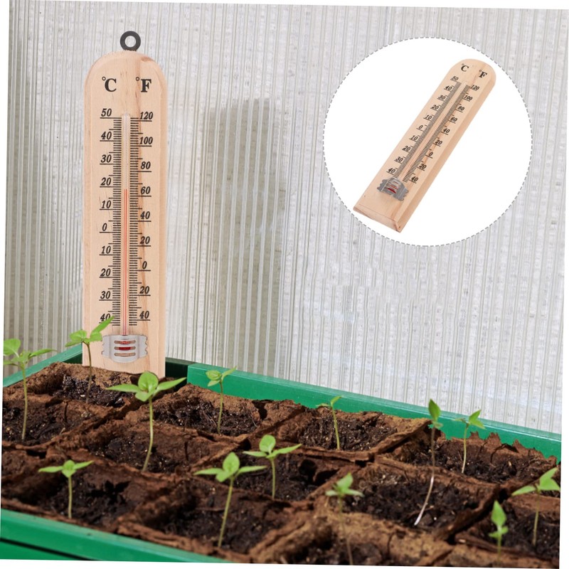 CAXUSD Professional Wall Thermometer Pcs Wooden Room Thermometers Accurate Temperature