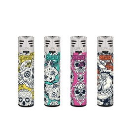 Clipper Lighters Somber Pattern Jet Flame Mix (4ct)