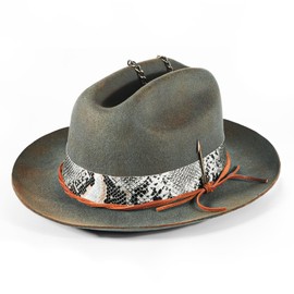 Open Road Hat Fedora Hat Pure Wool Felt Hat Vintage Rancher Hat Airway Vented Panama Hats for Men Women