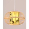 Traditional Woven Pendant Light 111V~240V Hand Woven Bamboo Pendant Light