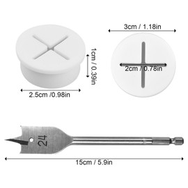 Wisebom Cable Grommets Plastic Cable Hole Cover 20 Pieces Cable Grommet Desk for Desk Computer Desk Worktops Furniture