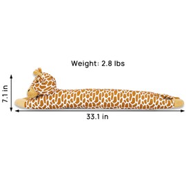 CERAYOU 36 Inch Heavy Duty Under Door Draft Stopper, Cute Animals Shape Door & Window Draft Guard to Save Energy, Decorative Weighted Bottom Insulation Stopper Noise Air Wind Dust Blocker, Giraffe
