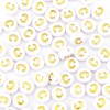 Sunrica 300Pcs Round Bulk Letter Beads C 4X7mm Individual Gold