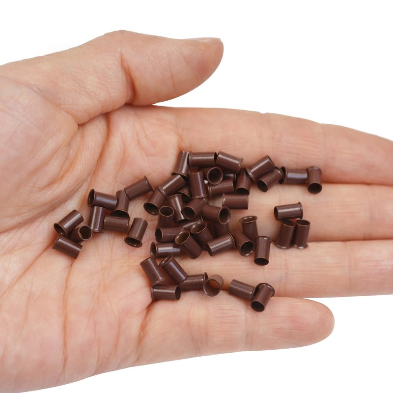 500 Pcs 3.4 mm Micro Link Ring Copper Tubes Beads