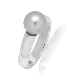 Yamato Silver Ring Sterling Silver Freshwater Cultured Pearl Grey 50, Sterling Silver, Pearl