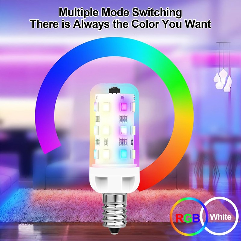 XRise E12 LED Bulb 2.5W Dimmable RGB+White Color Changing with