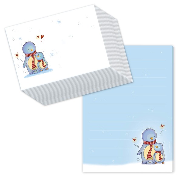 '"Penguins Mail Letter Notebook A5 Lined Paper (50 Sheets) Children,