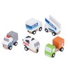 12pcs Wooden Mini Trucks Forward Backward Promote Cognitive Kids Educational