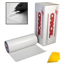 ORACAL Transparent Transfer Paper Tape Roll w/Hard Yellow Detailer Squeegee (10ft x 12")