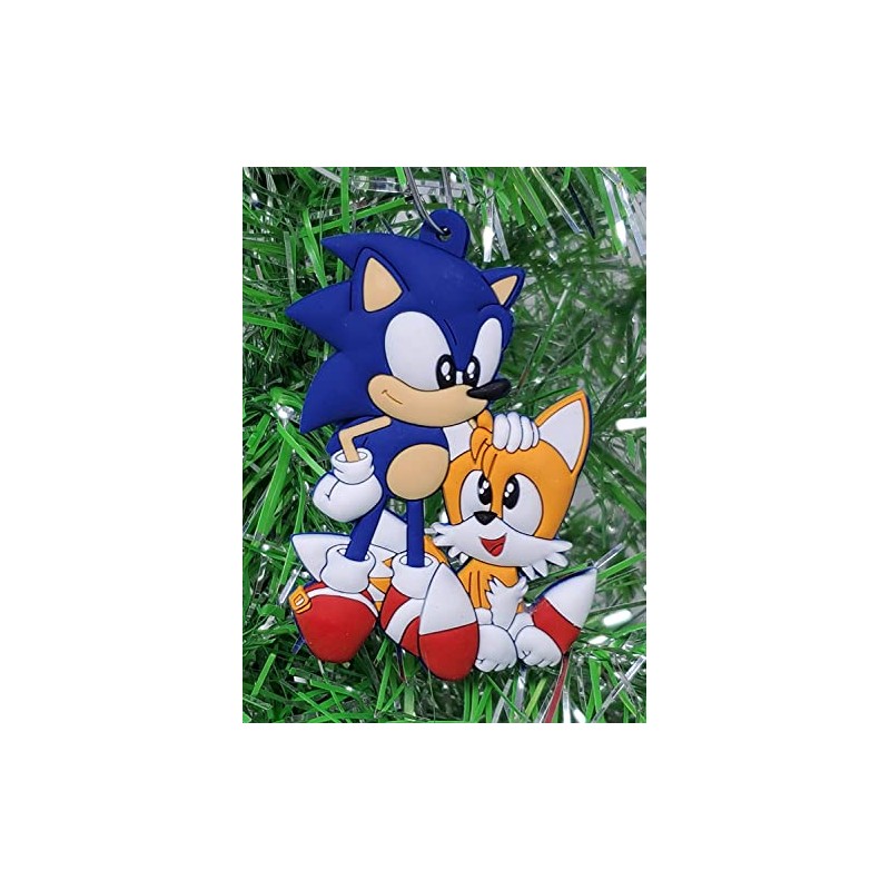 Sonic and Miles Tails Ornament (Unique Shatterproof Design)