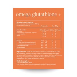 RESET WELLNESS | OMEGA GLUTATHIONE + Omega 3 (EPA+ DHA), Glutatión y Curcumina 90 cápsulas de 1,760 mg