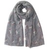 World of Shawls Unicorn Animal Print Women's Scarf Oversized (Silver)