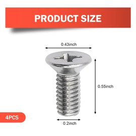 Ferianl 4pcs Screw Rotor Brake Disc Retaining, Stainless Steel Brake Disc Rotor Screws, Compatible with Honda, Acura, Volkswagen, 93600-06014-0H Front and Rear Brake Rotor Screw