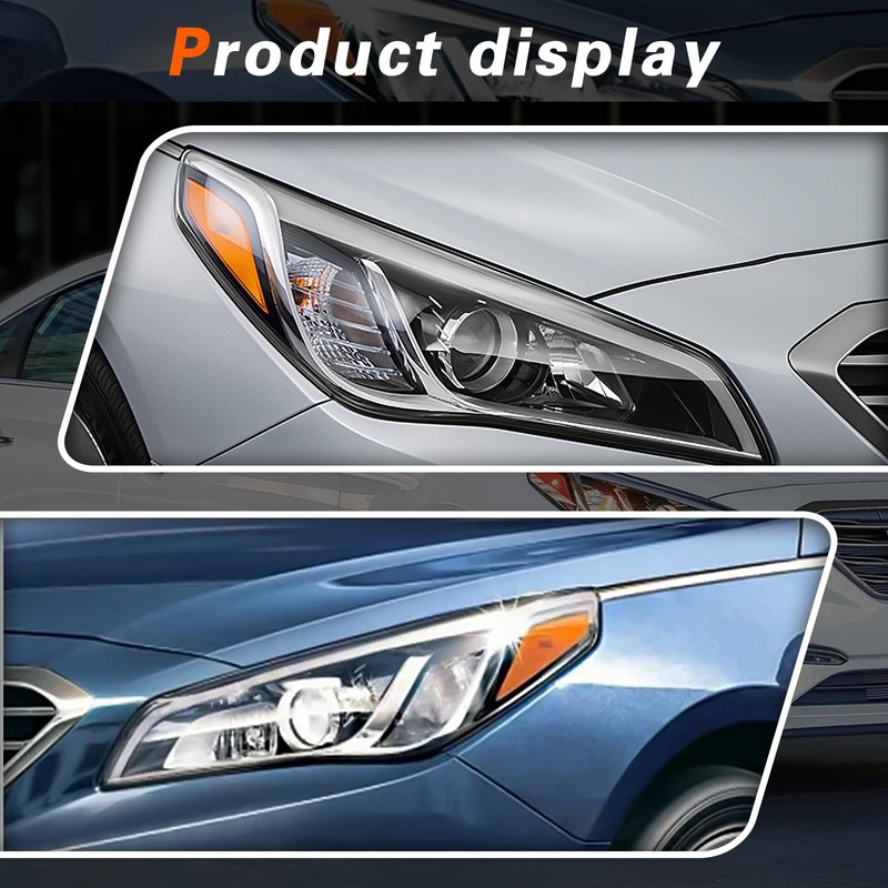 TODO Headlight Assembly Compatible with 2015 2016 2017 Sonata, Headlamp