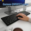 German Keyboard QWERTZ Layout Wired USB,(Not Fading Character) Laptop/PC