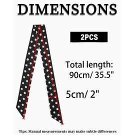 LOZTBUE Pack of 2 Chiffon Satin Scarf Hair Band Women's Headscarf Square Turban Printed Neckerchief Satin Silk Scarf (Black, Green)