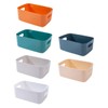 CHILDWEET 6PCS Plastic Storage Boxes Lids Multi-purpose Desk Organizers for