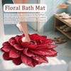 Floral Diatomaceous Earth Floor Mat 3D Flowers Pattern Bath Mat
