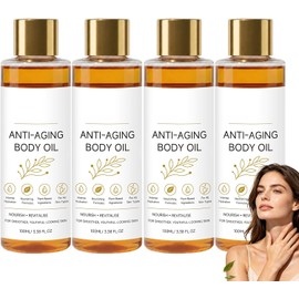 Cuidado De La Piel Aceite Corporal Antienvejecimiento. (4PCS) Aceite de Colágeno para Estiramiento de la Piel para Piel Crepey, Aceite Corporal de Masaje Reafirmante para Mujeres Hombres.