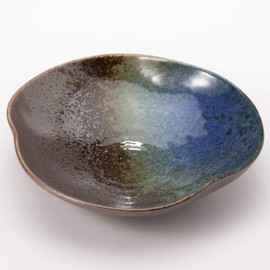 Kakuni Mino Ware Tsuki Akari Hand Bineri Dish K80129