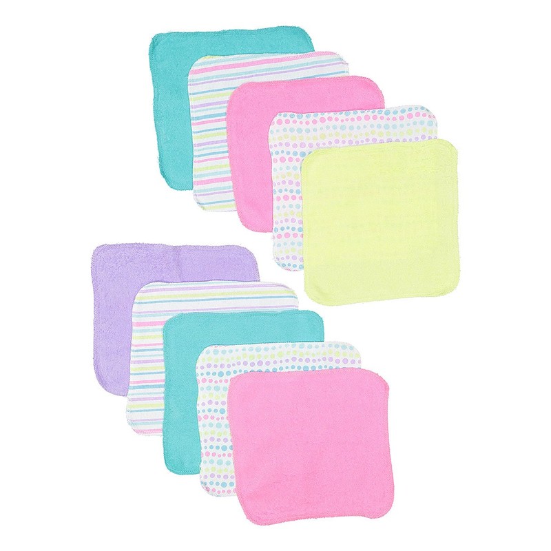 Spasilk Washcloth Wipes Set for Newborn Boys and Girls, Soft