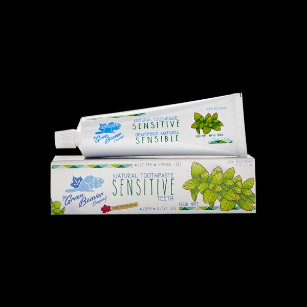 The Green Beaver Company Natural Toothpaste - Sensitive Teeth, 2.5 fl oz