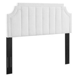 Modway Alyona Channel Tufted Performance Velvet King/California King Headboard in White