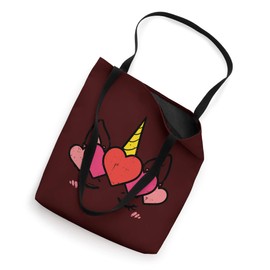 Unicorn Face Hearts Cute Baby Girl Valentines Day Women Gift Tote Bag