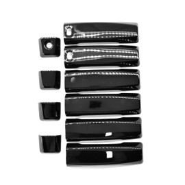 Trim Illusion Snap On Gloss Black Car Door Handle Cover Trim Compatible with Nissan Titan 2004-2024 with or Without Smart Key, DH6273BLK