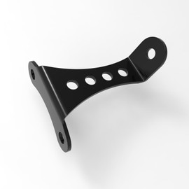 Universal No-Brow Headlight Mount, Fits 3.5" Riser Spacing, Compatible with Harley Sportster, Big Twin & Other Motorcycles (Gloss Black)