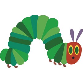 Vinyl Wall Decal: Kids Room Children's Picture Book The Very Hungry Caterpillar | 18" x 30" Colored Insect Bedroom Home Sticker Décor