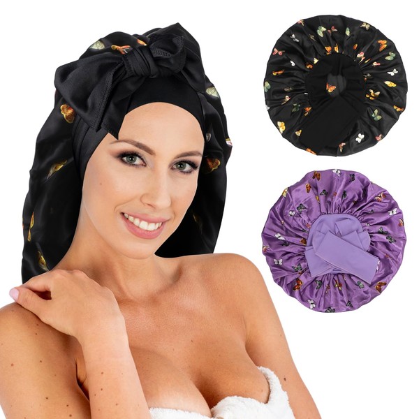 Classycoo Pack of 2 Large Sleep Caps, Adjustable Sleeping Cap