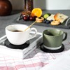 LiWiBet Black Marble Coasters for Drinks Set of 2, Stone
