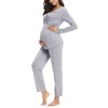 Irdcomps Nursing Pyjamas Women's Long Nursing Pyjamas Cotton Maternity Pyjamas