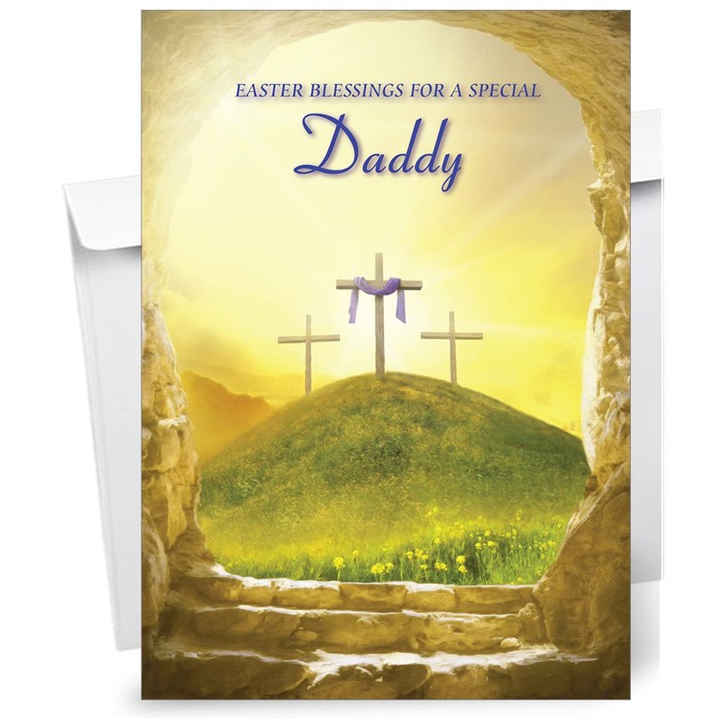 Daddy Religious Easter Card - Christian Easter Card - A5