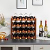 Glsety 16 Bottle Wooden Wine Rack,4 Tier Free Standing Wine