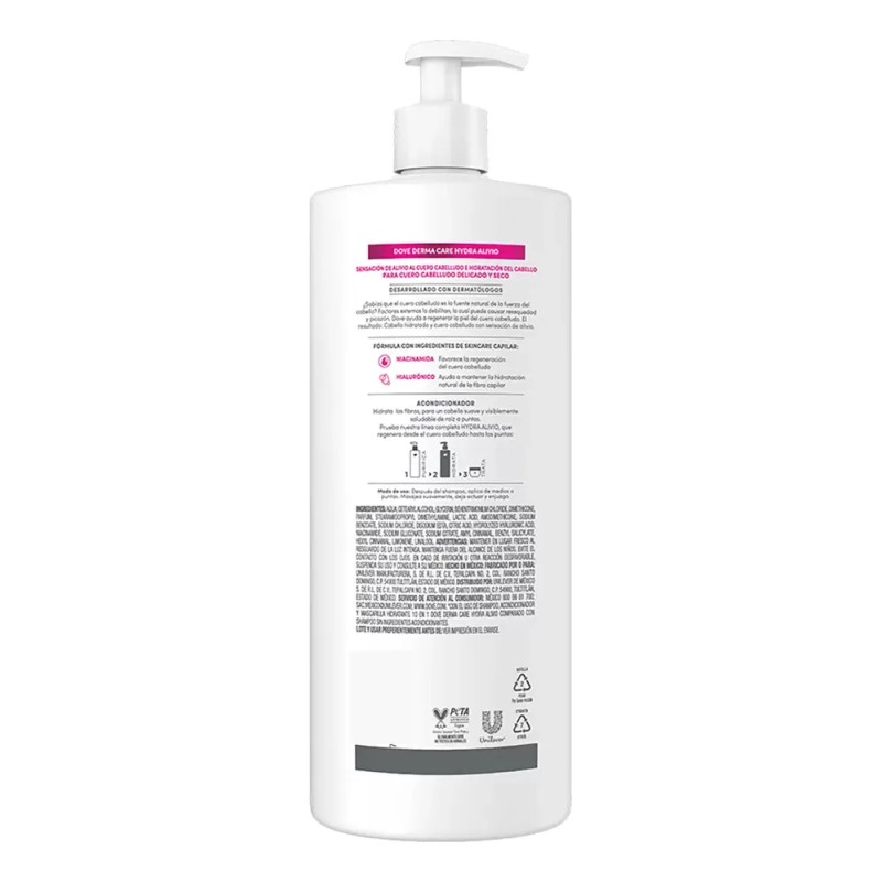 Pack Shampoo Y Acondicionador Dove Hydra Alivio 1l Cada Uno
