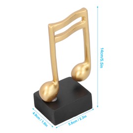 Jenngaoo Music Notes Statue, Musical Note Sculpture Statue Music Decor Resin Sculpture Music Gift Living Room Piano Bedroom Desktop Decor, 17.3 x 4.9 x 5.8 cm