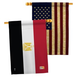 Egypt House Flags Pack Regional Nationality Nation International World Country Particular Area USA Vintage Applique Small Decorative Gift Yard Banner Double-Sided Made In 28 X 40