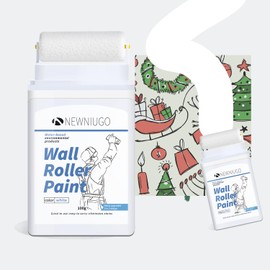 White Wall Rolling Paint Repair Tool, Portable Wall Coating, Paint Roller Brush, Used for Easy Repair of Wall Graffiti and Other Wall Stains, Water-Based (100g, White)