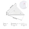Shelf Brackets, Pack of 4, Triangular Invisible Iron, Heavy Duty,