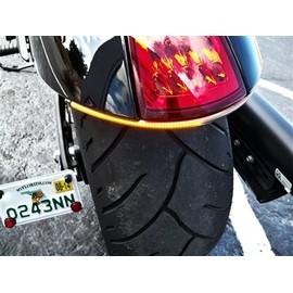 Rear Fender Eliminator LED Turn Signal Kit for Victory Hammer - Amber Turns with Clear Lens