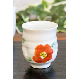 Tea Cup Stylish Kutani Ware Tsubaki Tsubaki Tea Bowl Pottery Brand Japanese Tableware Made in Japan