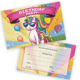 Birthday Party Invitations Men Women - Fantasy Unicorn 36 Pack - Adults Birthday Invitations for Friends Family A6 Bday Party Invites Invitation Cards with Folding Envelopes