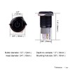Ulincos Latching Push Button Switch U16F5 1NO1NC SPDT ON/Off Black