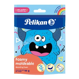 Pelikan 6740129 - Foamy moldeable color Azul Claro, de 50 g, para moldear y modelar tus ideas y arte.
