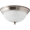 Canarm 2-Light Flush Mount, 13-Inch Brushed Nickel Finish with Alabaster