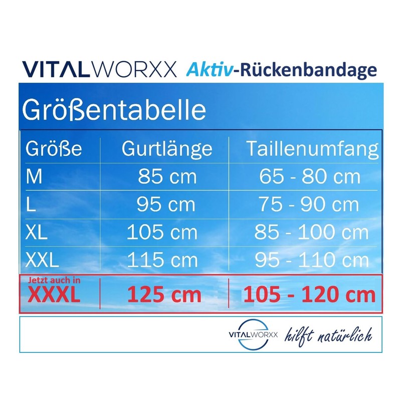 VITALWORXX Vitalsoft Back Strap Active and Highly Flexible Walking, Standing