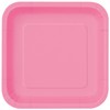 Unique 31437EU Eco-Friendly Square Paper Plates-23 cm-Hot Pink Colour-14 Count